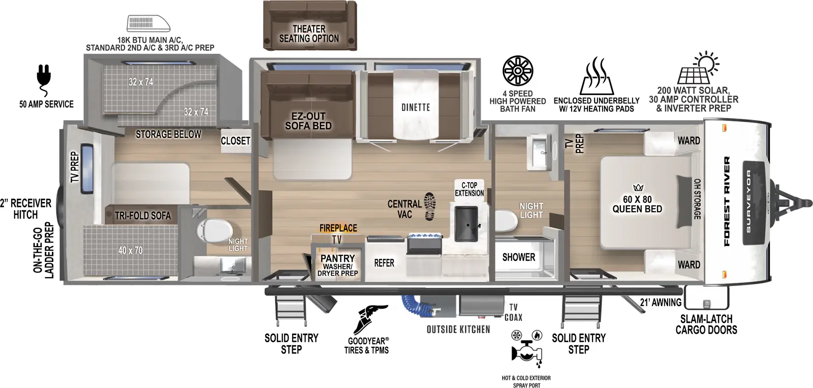 Surveyor Legend 303BHLE Floorplan